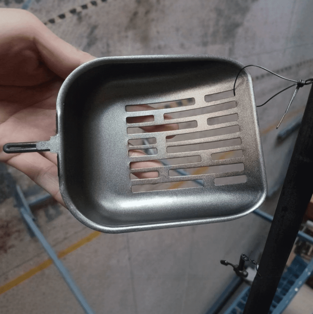 Microscopic view of PTFE impregnated anodizing