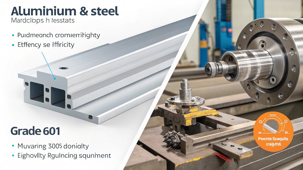 Popular CNC Materials Aluminum Steel Aluminum and Steel CNC Parts