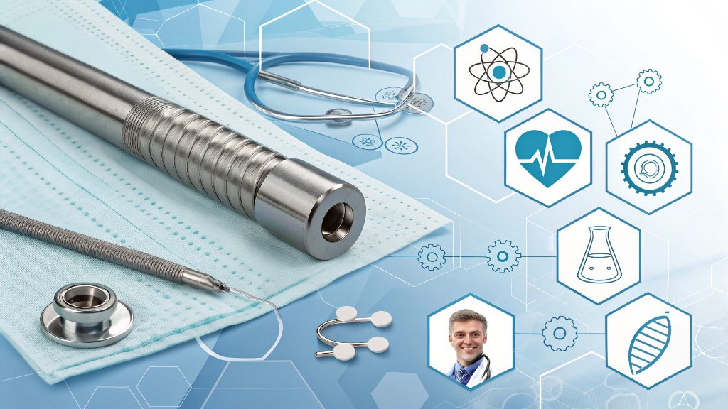 Close-up of a 316L stainless steel implant