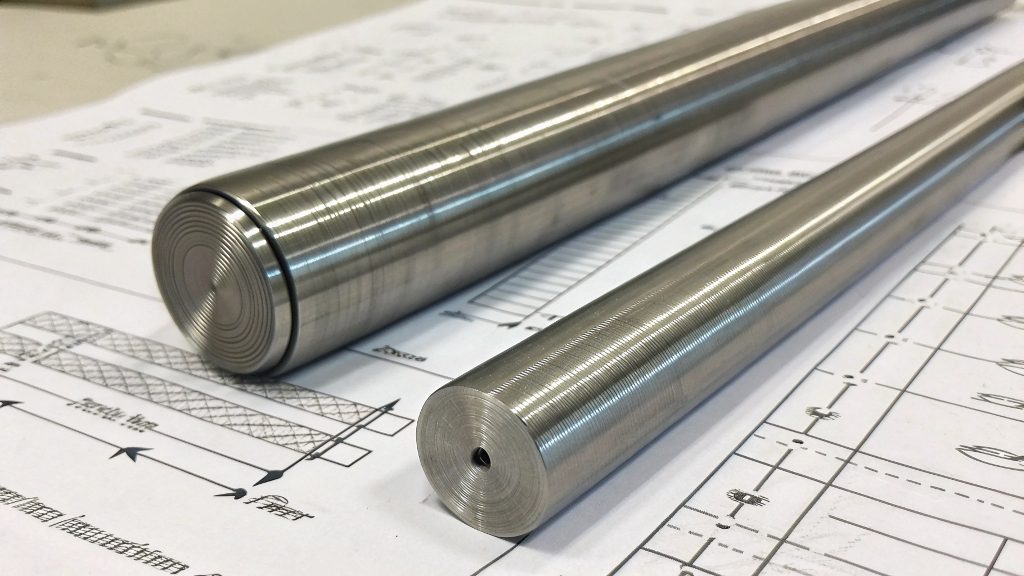 alt text comparing 304 and 316 stainless steel bars side by side