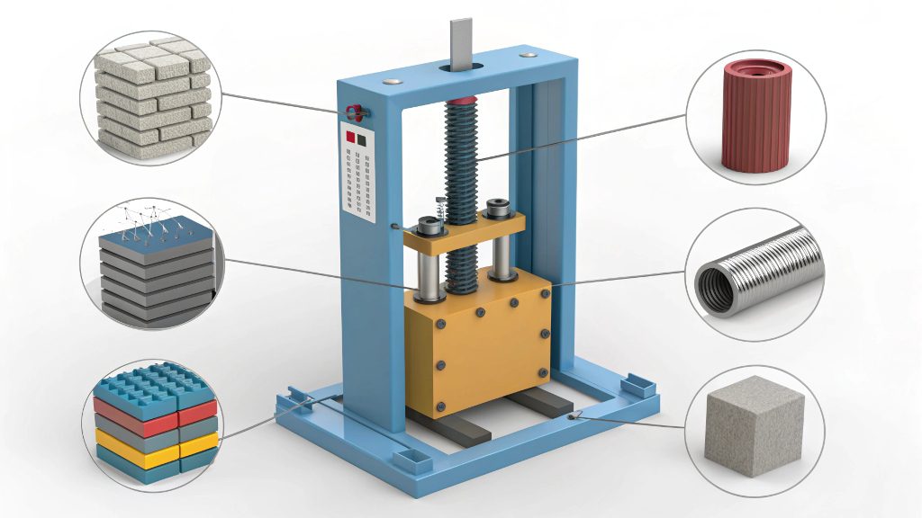 Plastic parts under compression test