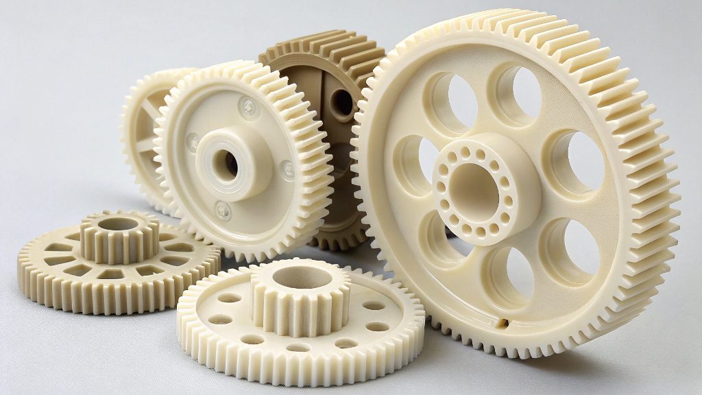 CNC machine cutting nylon material