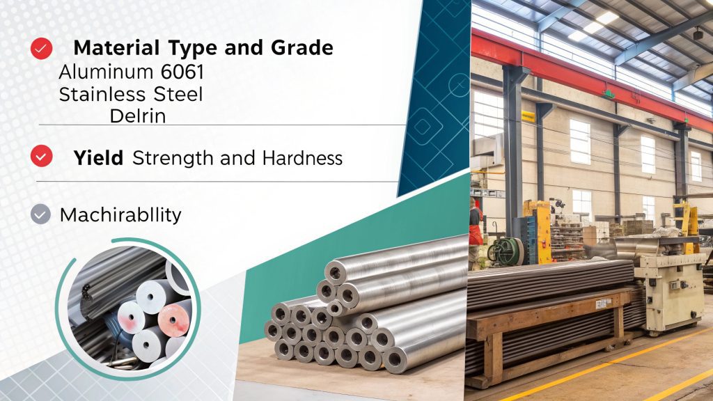 Selecting CNC Machining Stock Material Various types of raw material stock for CNC machining