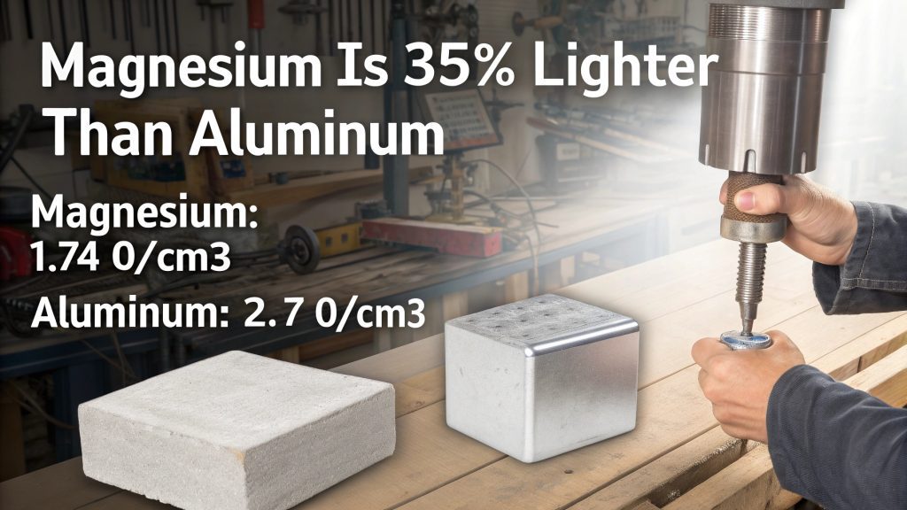 Aluminum vs Magnesium Weight Comparing weights of aluminum and magnesium blocks