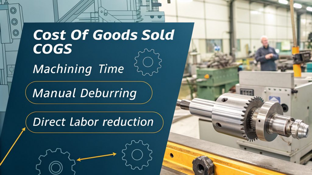 Accountant reviewing manufacturing cost breakdown