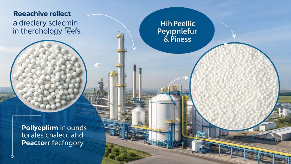 alt text: Microscopic view of spherical polypropylene particles