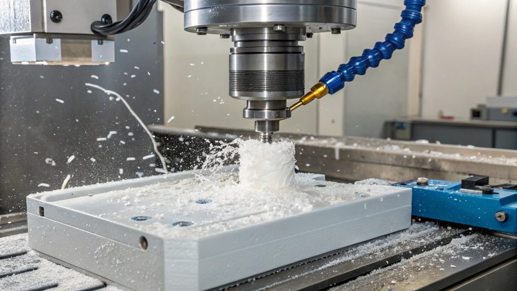 Tolerance of Nylon in CNC Machining Precision CNC machined nylon component with caliper