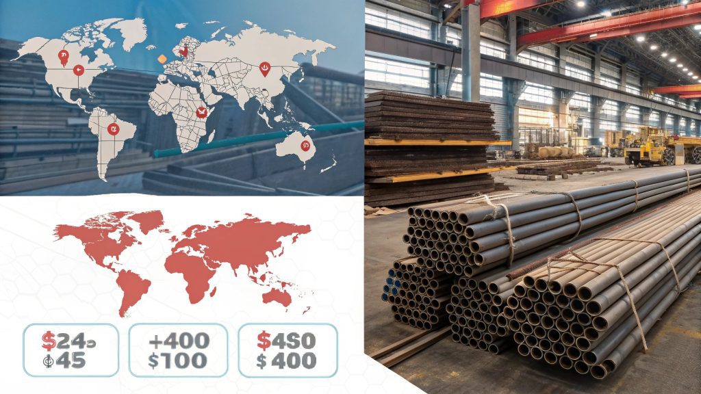 Close-up of 4140 steel material with price tag concept