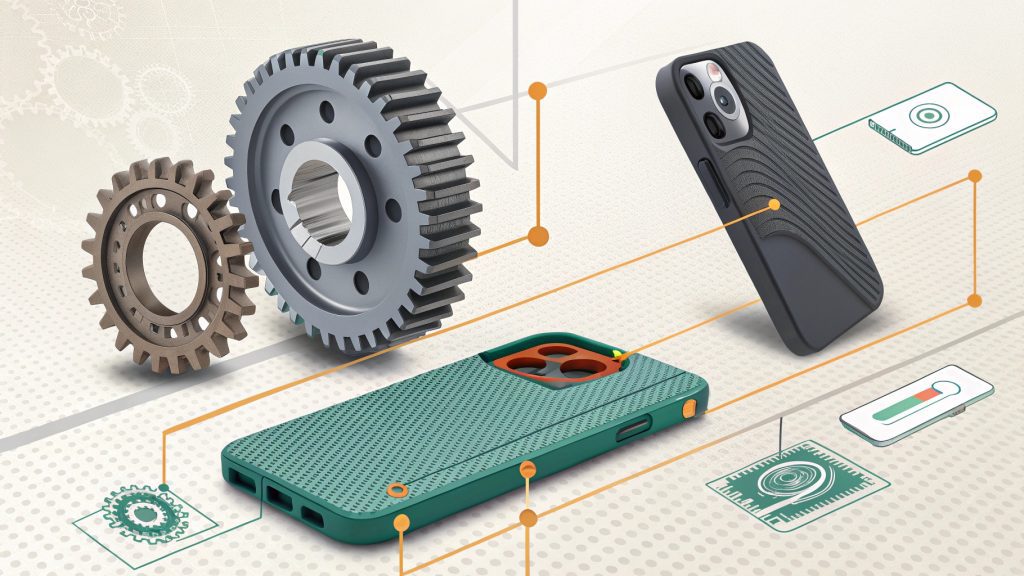 A worn-out gear next to a new one to show the effects of wear