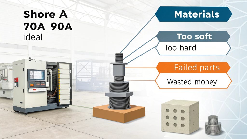 A chart showing the relationship between material properties