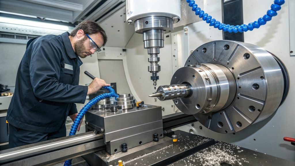 How to Make CNC More Efficient An organized CNC workshop with multiple machines running efficiently