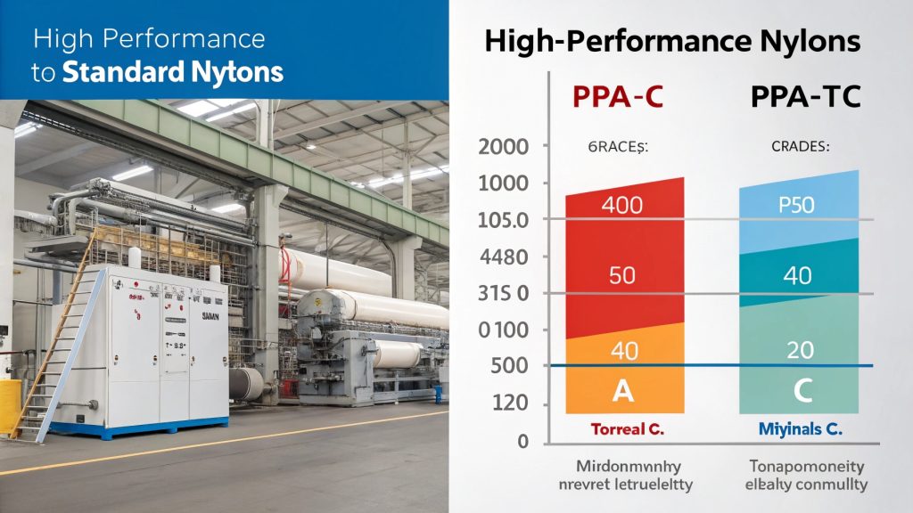 Nylon part in high-temperature application
