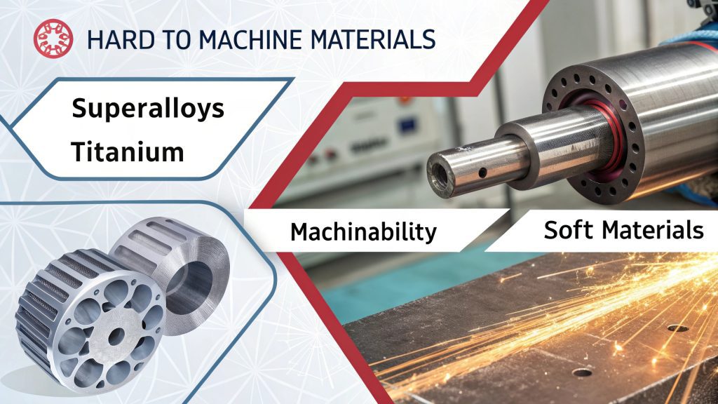 Hard-to-Machine Materials A glowing hot cutting tool machining a block of superalloy