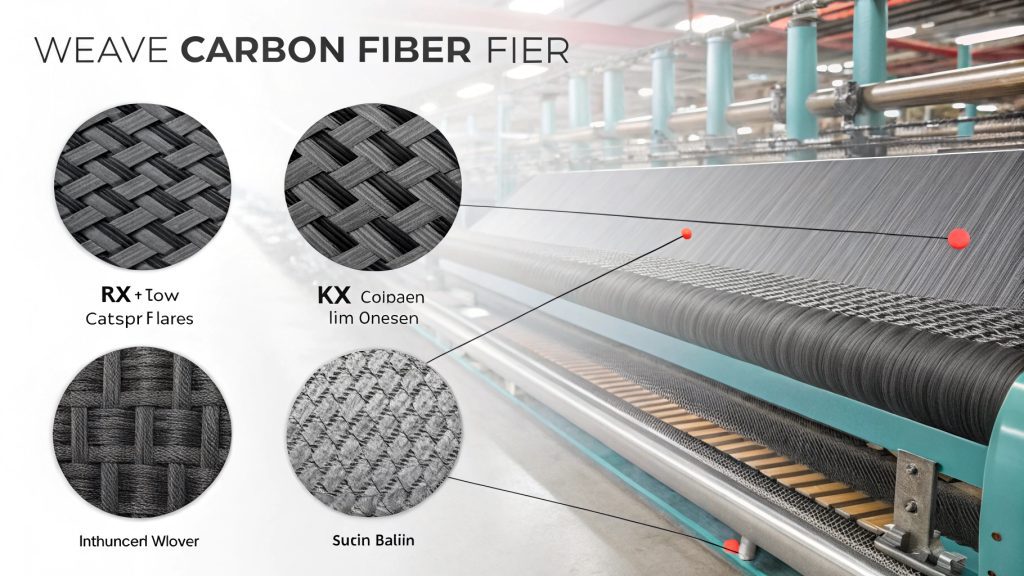 Carbon Fiber Weave Construction Illustration of carbon fiber weave construction