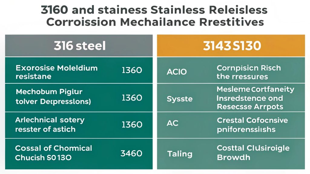 Comparison of 316 and 430 stainless steel material