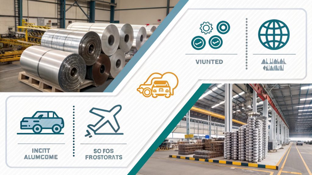 An aluminum automotive part next to an iron equivalent