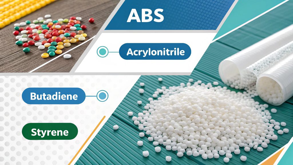 Common Uses of ABS Plastic A collection of everyday items made from ABS plastic