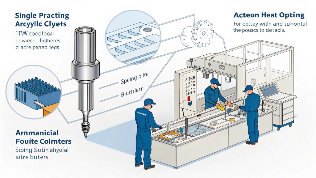 CNC Machining Acrylic Material Close-up of a CNC router cutting clear acrylic