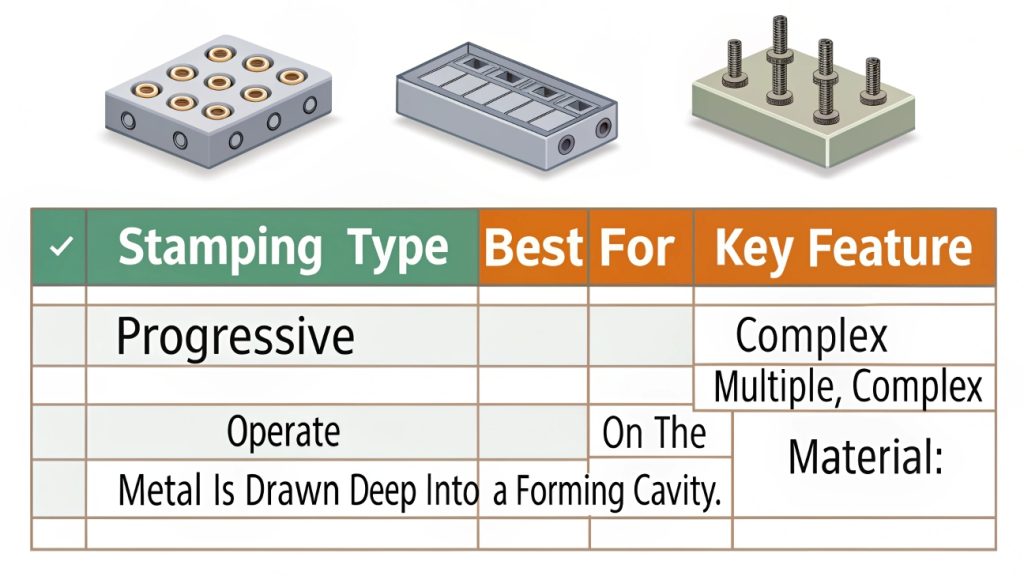 Examples of parts made by progressive die stamping like terminals and clips