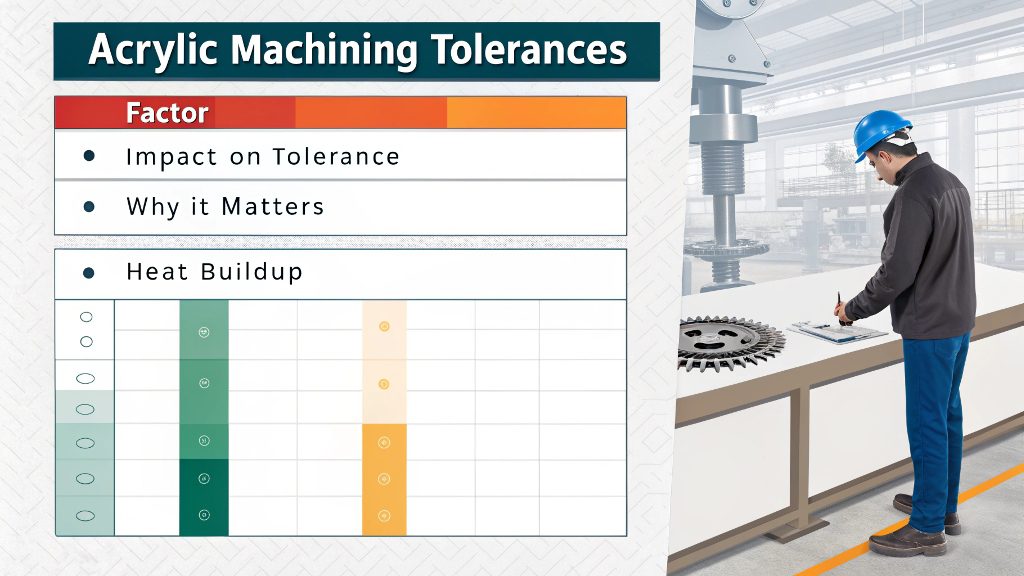 Standard Tolerance for Acrylic Machining A caliper measuring a clear acrylic component