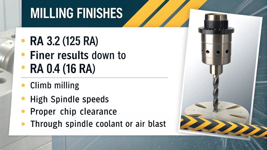 A CNC milling machine creating a flat, smooth surface on a metal block