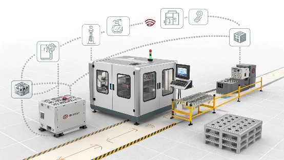 Industries Using CNC Machines A CNC machine operating in a clean factory environment.