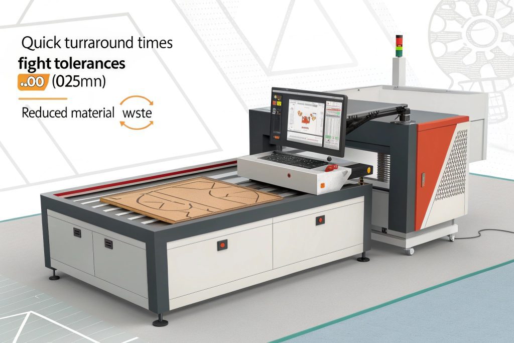 An intricate metal part made with a laser cutter