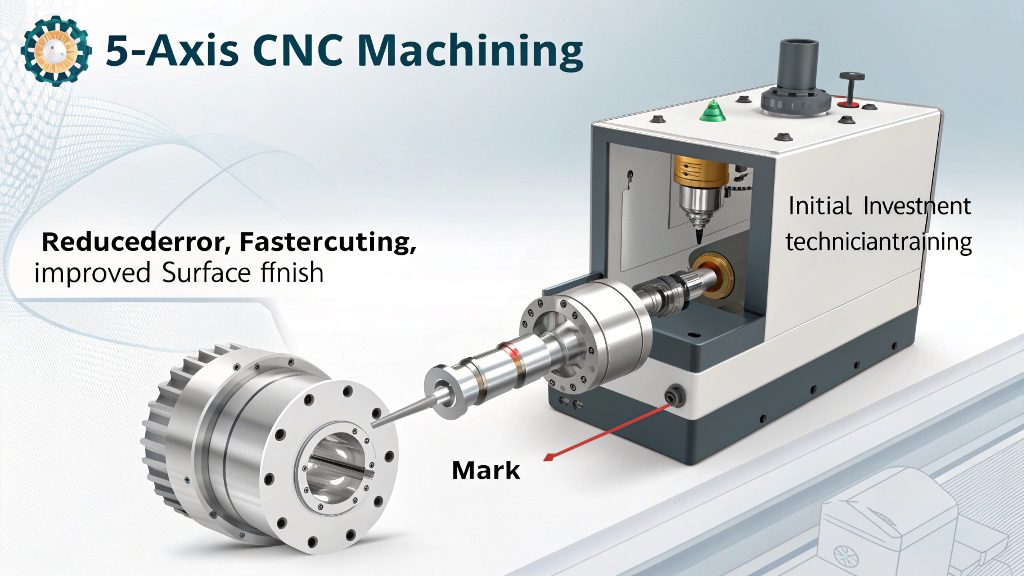 a complex part made with a 5-axis CNC machine