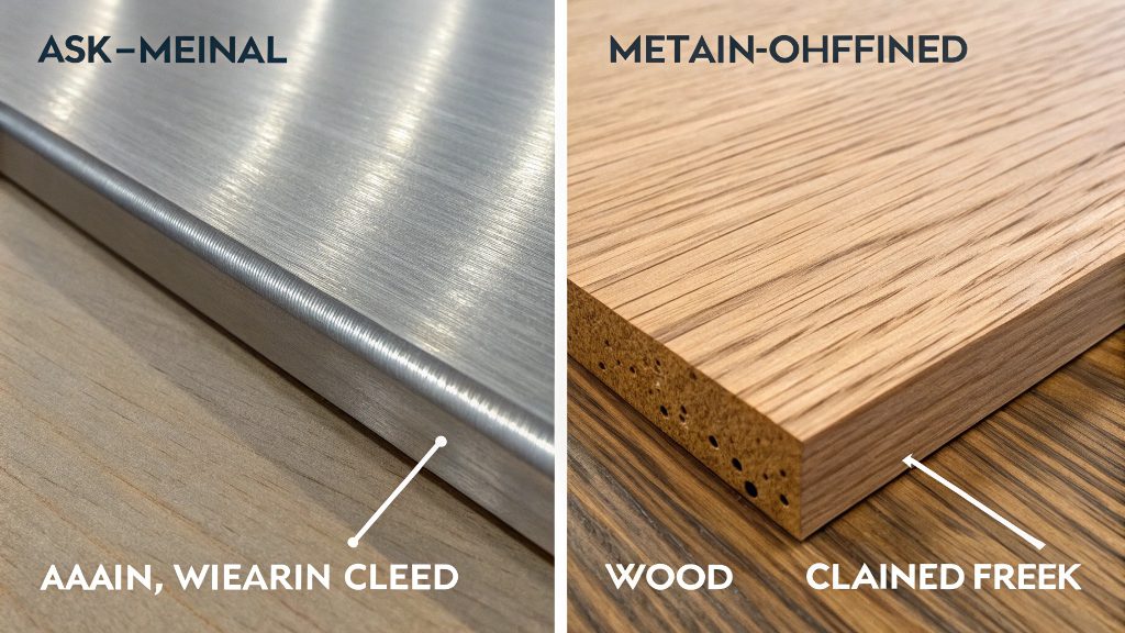 A diagram showing surface roughness measurement