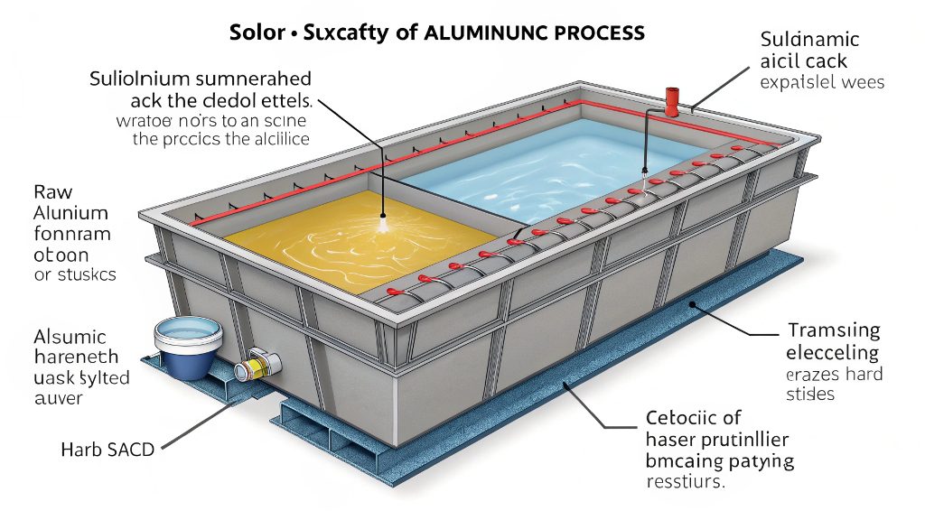 How the anodizing process works Diagram showing the anodizing process on an aluminum part