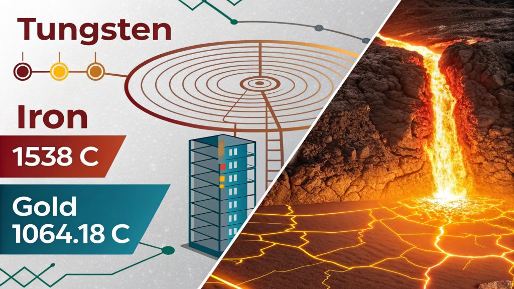 CNC machine cutting a block of tungsten