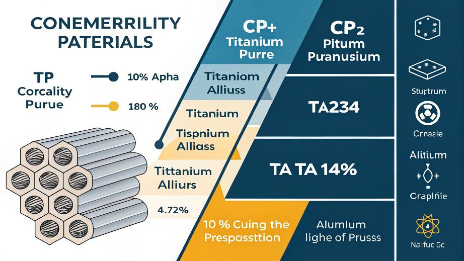 Titanium Grades Comparison Chart A chart comparing the properties of different titanium grades.