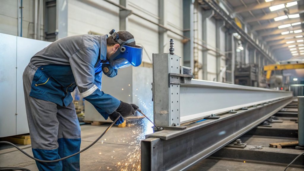 Welded aluminum part after anodizing