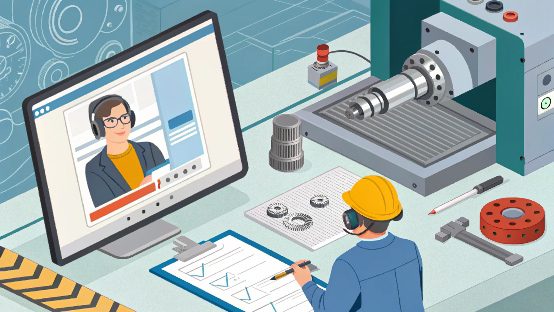 Heat Buildup in Titanium Machining A thermal image showing heat concentrated at the tool tip during cutting