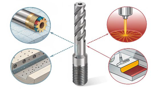 Titanium Machining Tool Wear Close-up of a worn cutting tool after machining titanium