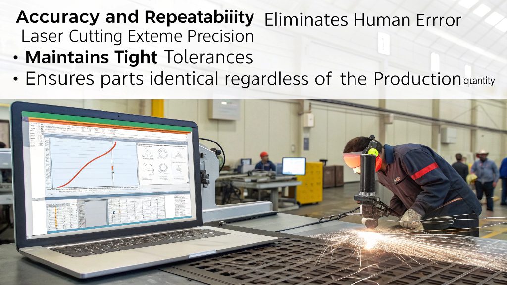Digital calipers measuring a precise laser-cut metal part