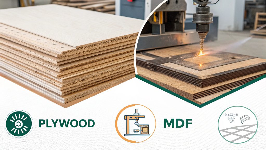 A comparison of laser-cut edges on plywood versus MDF