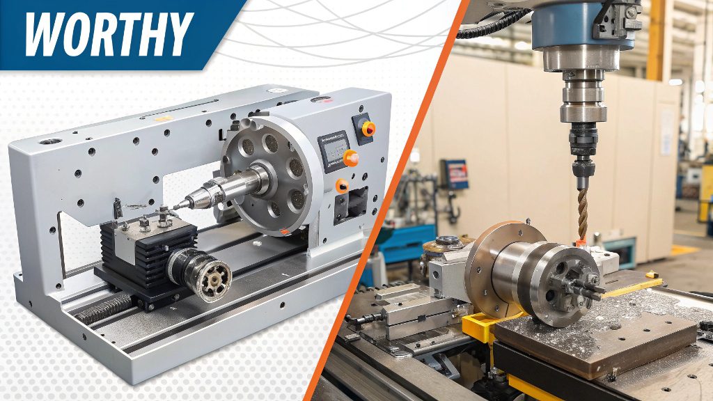 Choosing the Right CNC Milling Machine A large 5-axis CNC milling machine in a workshop