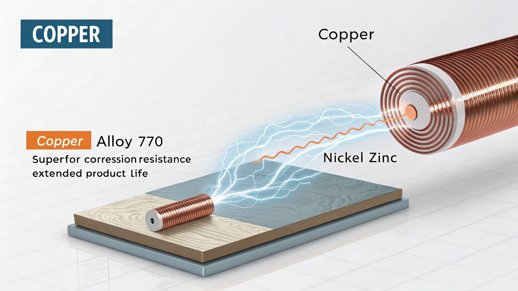 A roll of copper foil used for EMI shielding applications.