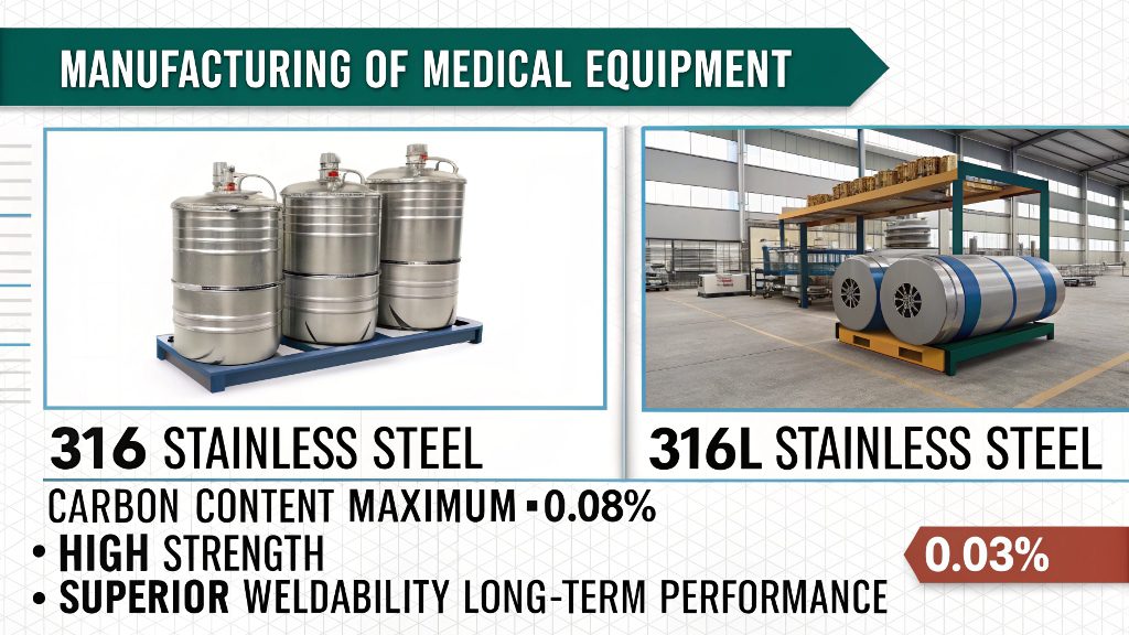 machined 316L stainless steel letters