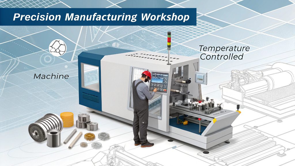 Diagram showing the difference between standard and tight CNC tolerances.