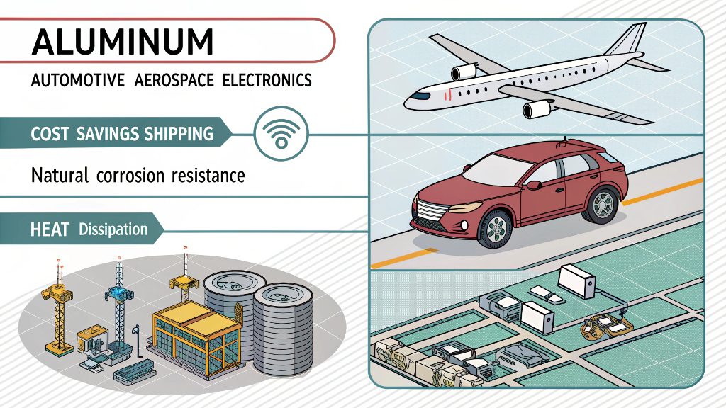 Stamped aluminum parts showing their clean finish