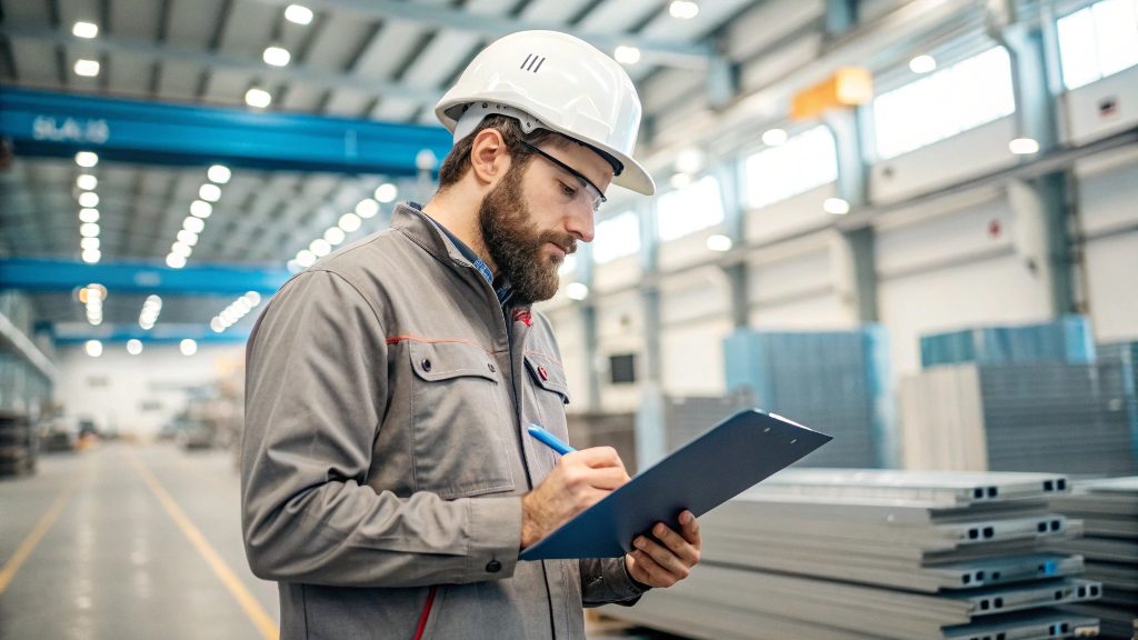 A lightweight aluminum part next to a heavier steel part of the same size
