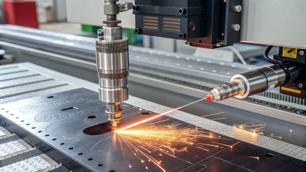 A danger sign next to a sheet of PVC material