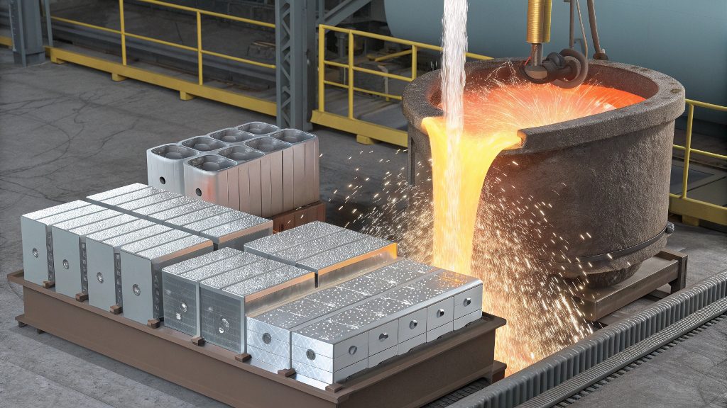 Microstructure of aluminum alloy undergoing precipitation hardening