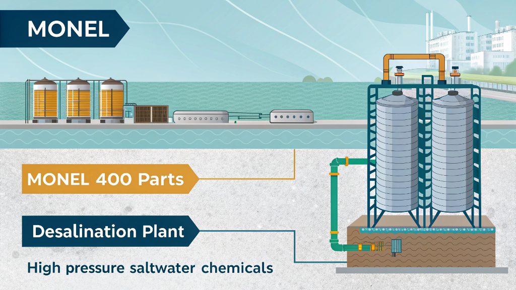A close-up of a corrosion-resistant Monel component