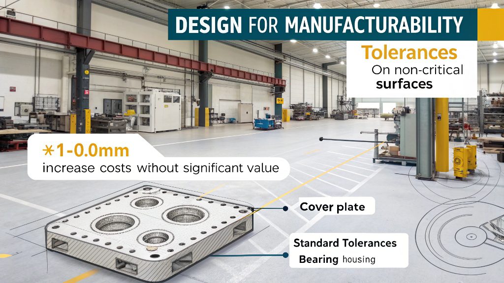 An engineering drawing with tolerance callouts highlighted.