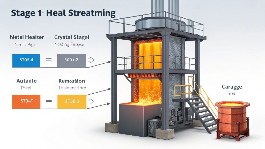 Stages of Metal Quenching Diagram showing the stages of the quenching process