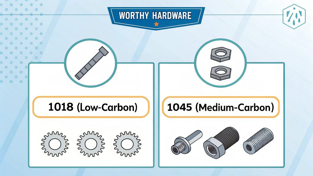 Best Carbon Steel Grade for the Job Close-up of a perfectly machined 1018 steel part
