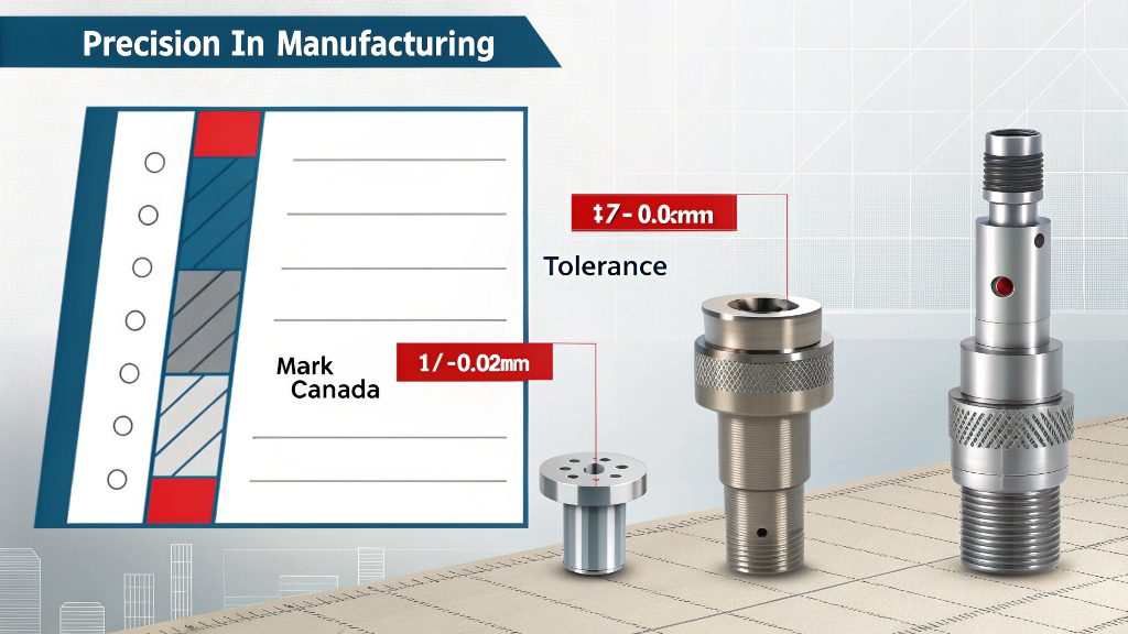 A precision engineered metal part being inspected with a digital micrometer.
